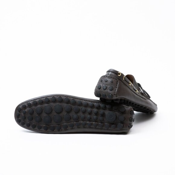 New 100% Italian Made Man Leather Driver, Corsa, Brown - Picture 4 of 5